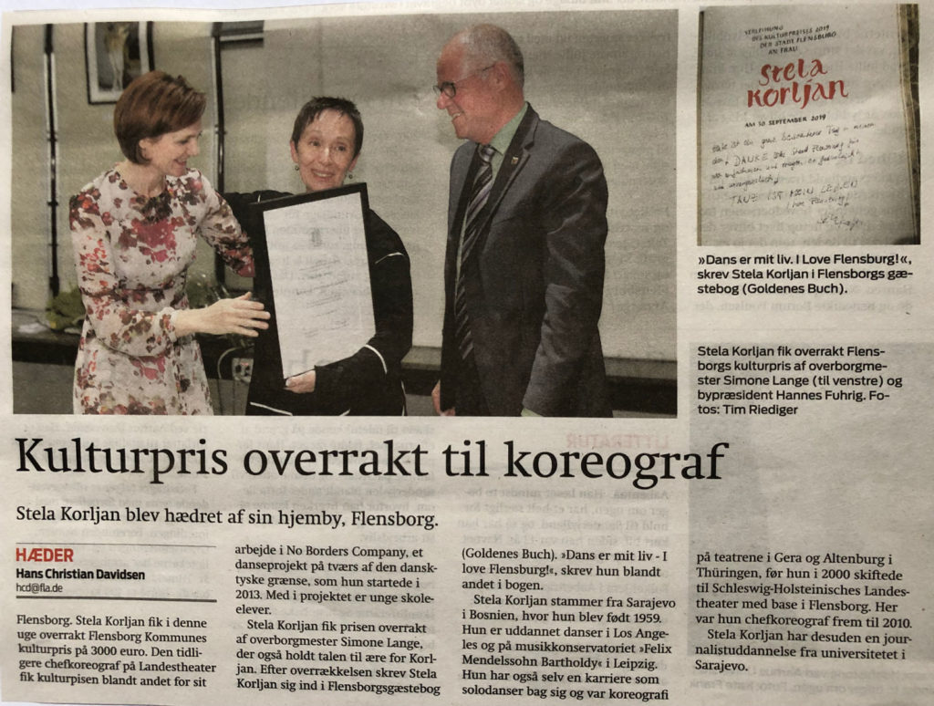 Kulturpris overrakt til koreograf